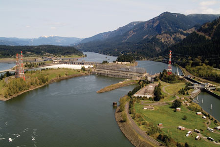 The Bonneville Dam and 1,242-MW hydro plant is just one location where the U.S. Army Corps of Engineers is conducting fish passage research.