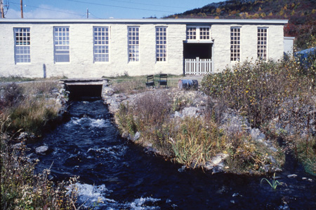 The original powerhouse building was 13 m long by 8 m wide. The roof and ceiling are of wooden construction, the inner walls finished with wooden lathes and plaster, and the floor is a concrete slab.