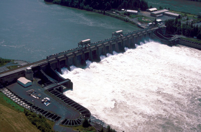 The Bonneville Lock and Dam is about 40 miles east of Portland, Ore., on the Columbia River.