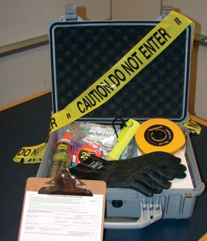 Safety officers use this safety kit to investigate incidents at Manitoba Hydro facilities.